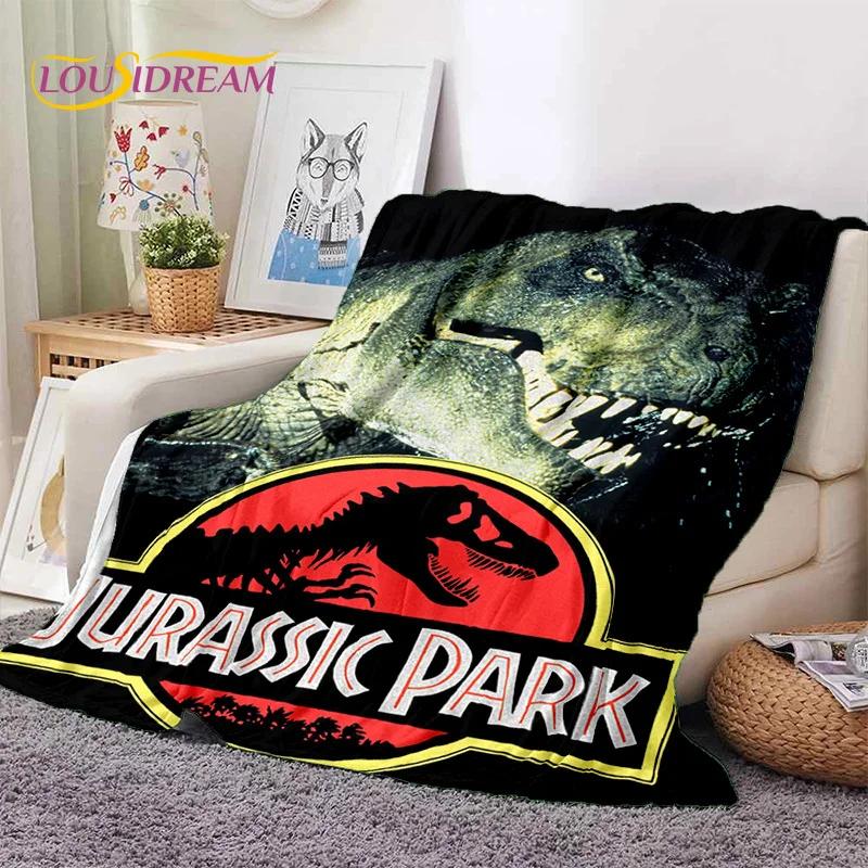 3D Мультяшное Одеяло из Мягкой Фланели с Динозаврами Парка Юрского периода для Кроватей, Спальни, Дивана, Пикника, Плед для Отдыха на Открытом Воздухе, Подарок