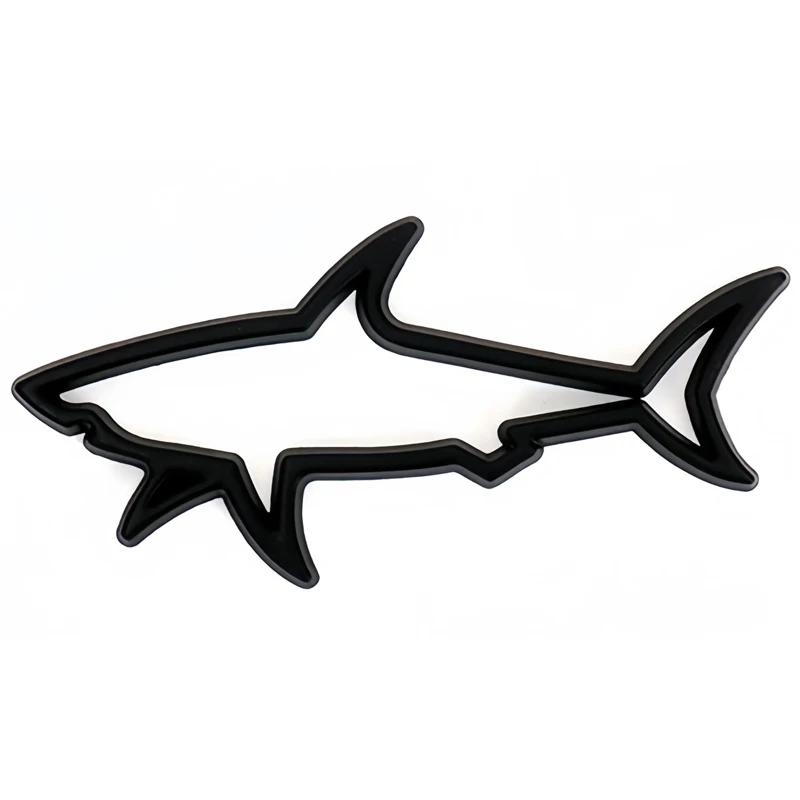 3D Металлические Полые Акула Стильные Наклейки для Автомобиля Креативные Автомобили Мотоциклы Компьютерные Наклейки Наклейки Украшения Авто Аксессуары