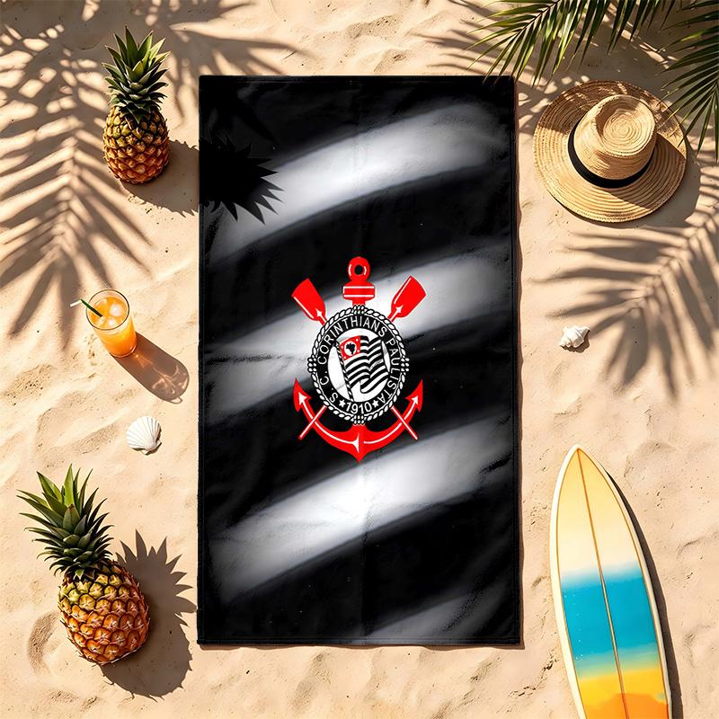 Sport Club Corinthians Paulista (5) Theme Beach Towel Sand Resistant Soft And Comfortable Suitable For The Pool Camping Yoga And Diving A Travel