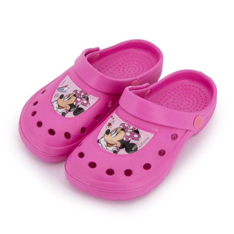 Fuchsia Pink Clogs with Minnie Illustration for Children and Babies. DISNEY