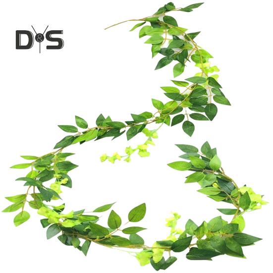 200CM Artificial Wisteria Flower Garland Realistic Home Wedding Garden Indoor Outdoor Wall Hanging Faux Climbing Floral Greenery Drooping Ivy