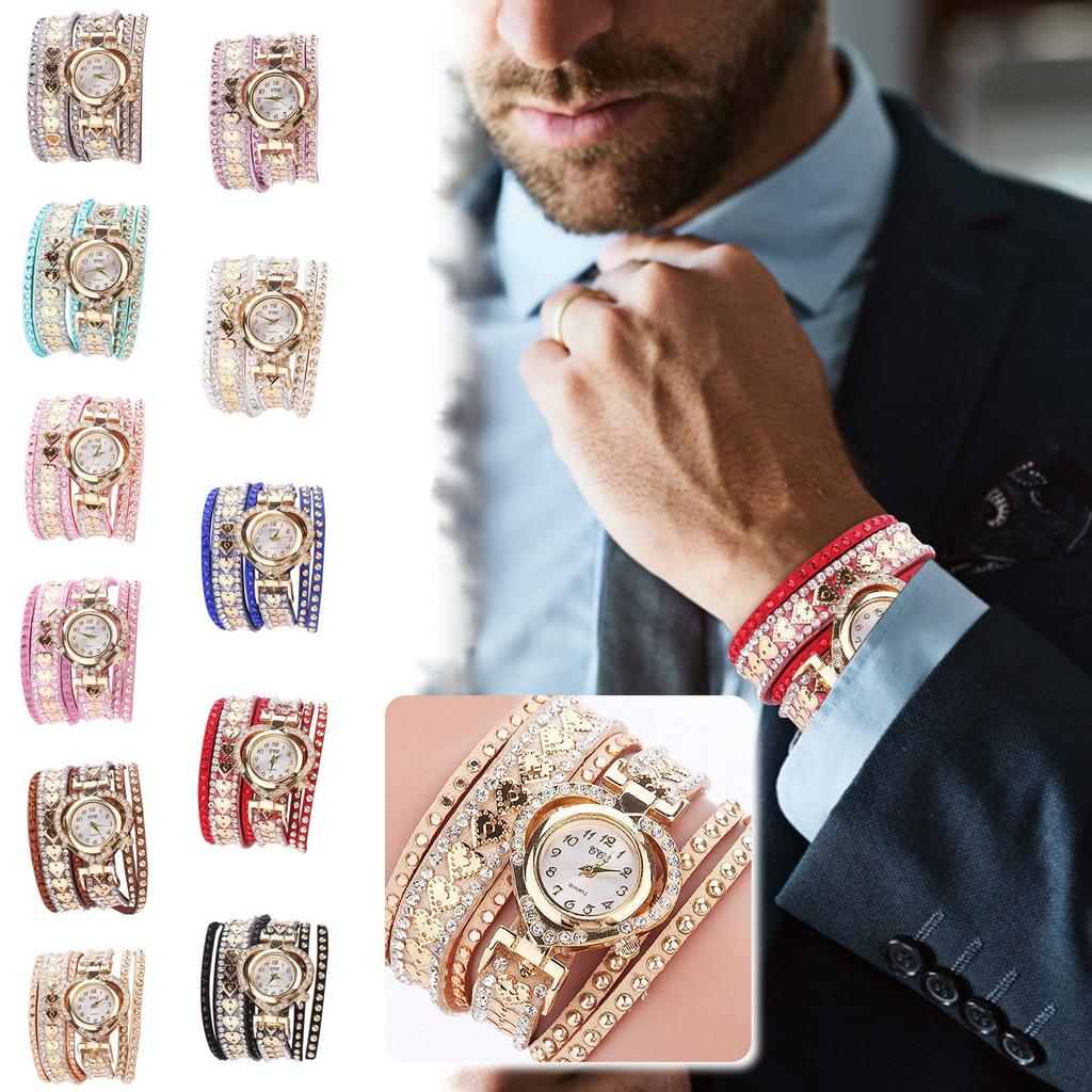 Diamond Bracelet Watch Circle Ladies Love Student Girlfriend Bracelet Watch Women's Watch