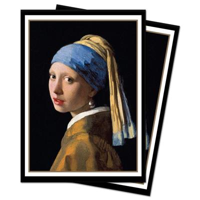 Стандартные чехлы для защиты палубы Fine Art Girl с жемчужными серьгами - (100 штук)