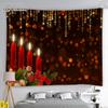 Украшение дома Рождественский гобелен с красной свечой для гостиной, эстетический декор для спальни, общежития, гобелен 230x180 см, Tapiz