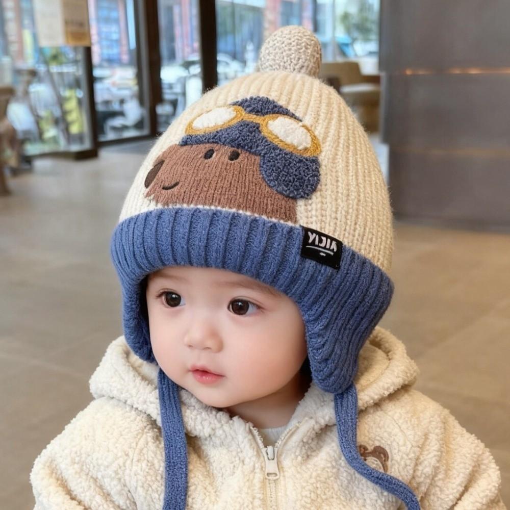 Cold Proof Children Hat Cute Cartoon Warm Knitted Hat New Ear Protection Hat Children