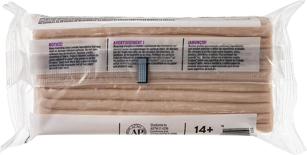 Super Sculpey Бежевый 454г (Набор из 2) / Форма для моделирования фигурок Polyform Gray Sculpey R-1148-02