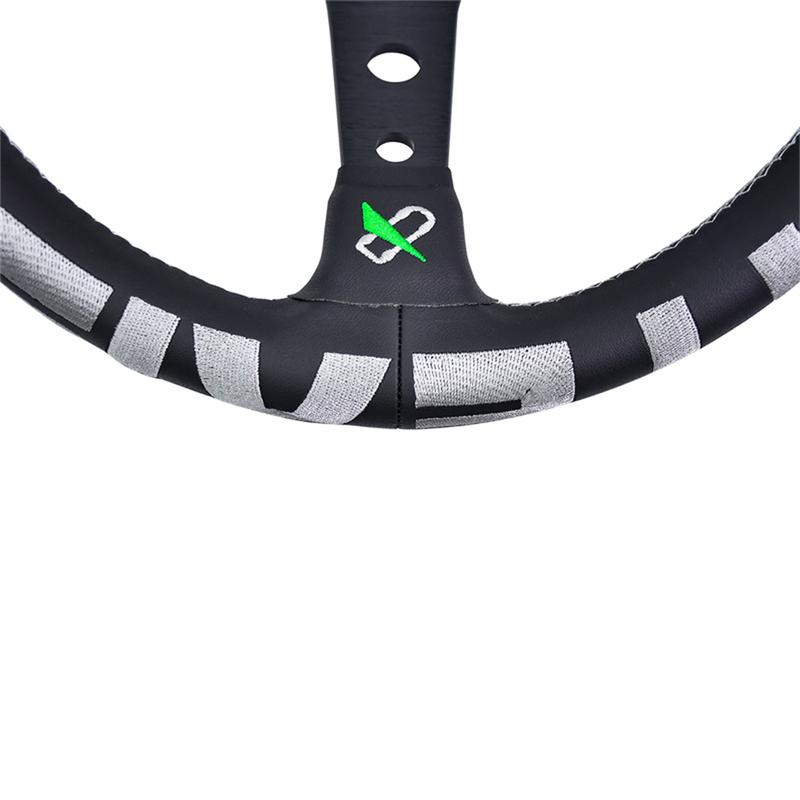 VERTEX 1996 13Inch Automobile Repacking Racing Steering wheel 6 Bolt Leather Alloy Drift Racing Steering Wheel with Horn Button