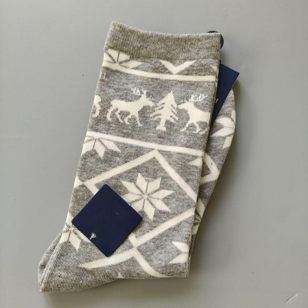 Осенне-зимние женские модные повседневные носки до середины икры с узором медведя