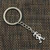 Fashion Clown Joker Jester 25x12mm Pendant 30mm Key Ring Chain Bronze   Men Car Gift Souvenirs Keychain
