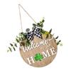 Wooden Hang Tag Welcome Plate Decorative Doorplate Home Board DIY Sign Lovely Hanging