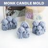 Экологичная силиконовая форма для изготовления свечей Фестиваль Три Монаха Свечной Орнамент Силиконовая форма для украшения специальных мероприятий
