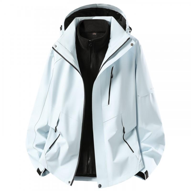 Unisex 3-in-1 Waterproof Windproof Insulated Outdoor Jacket With Removable Fleece Liner Hiking Camping Cycling