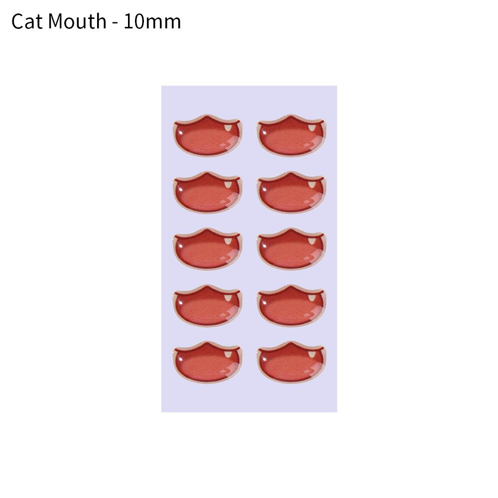 Glass crystal cute Anime Figurine Doll Cartoon Mouth Stickers MouthChips Paper Face Organ Paster