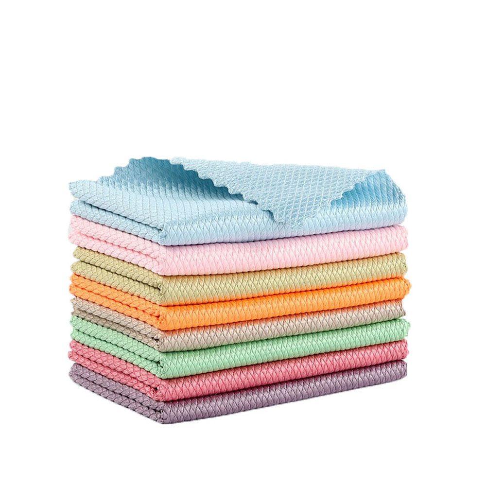Kitchen Polishing No Traces Anti-Grease Wiping Rags Fish Scale Towel Cleaning Cloth Scouring Pad