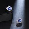 Bettyue Classic Round Design Noble Earring For Women & Girls Модные блестящие синие кубические циркониевые украшения в подарок на вечеринку