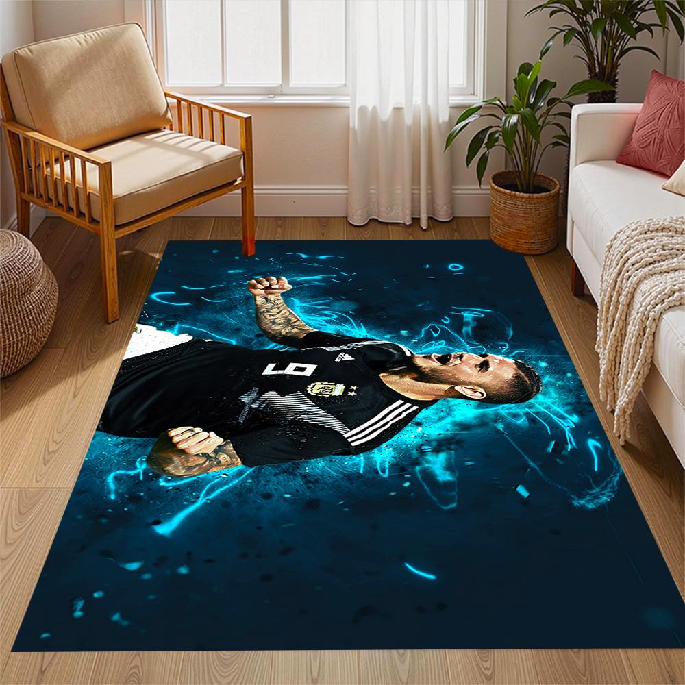 Argentina Football Player Carpet Suitable for Dining Room Bedrooms Entryway Game Room Anti-slip Rug Office home decor Gift for Festivals