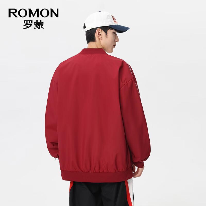 Romon Unisex Loose Fit Casual Baseball Jacket