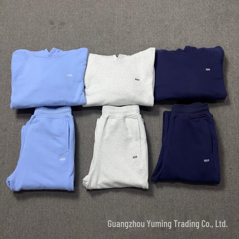 Модный унисекс комплект: худи и штаны 2025 года с вышивкой 6PM на груди