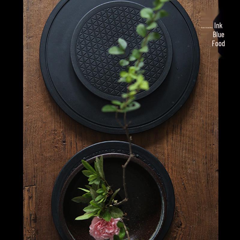Bonsai & Zen Flower Arrangement Turntable with Plastic Base