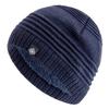 New Style Unisex Fur Lined Beanie Hat Keep Warm Winter Hat Thick Hat For Men And Women Snow Label Fashion Winter Cap