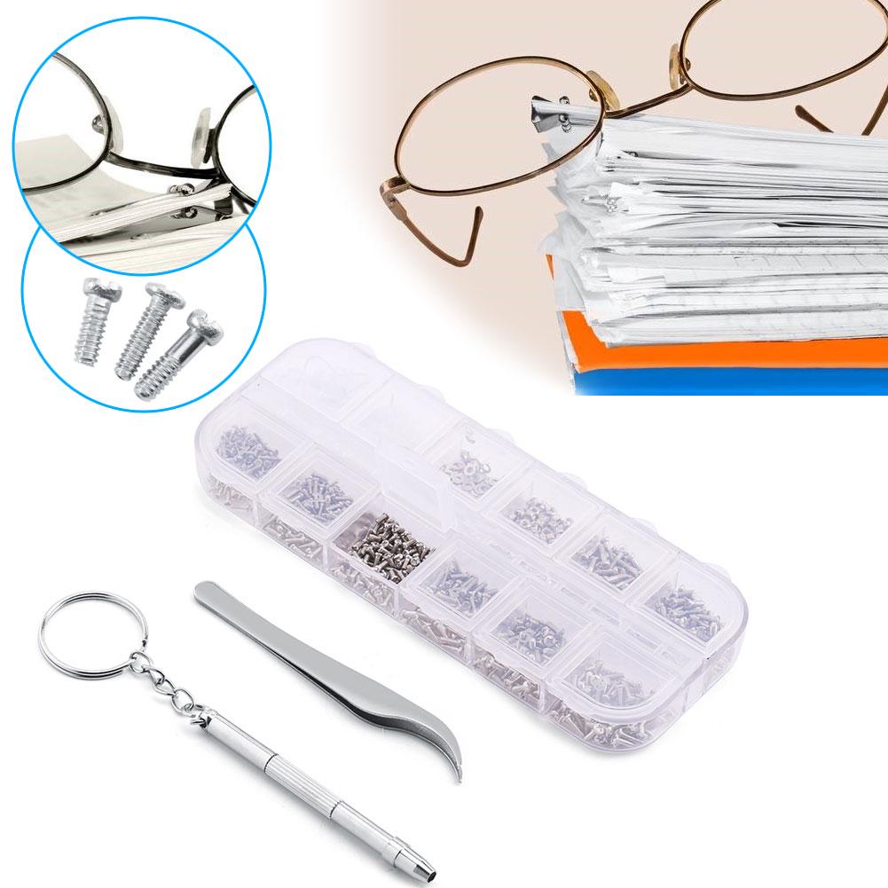 Очки для очков, солнцезащитные очки, ремонт часов, винты из нержавеющей стали, гайки, набор инструментов, пинцет, отвертка