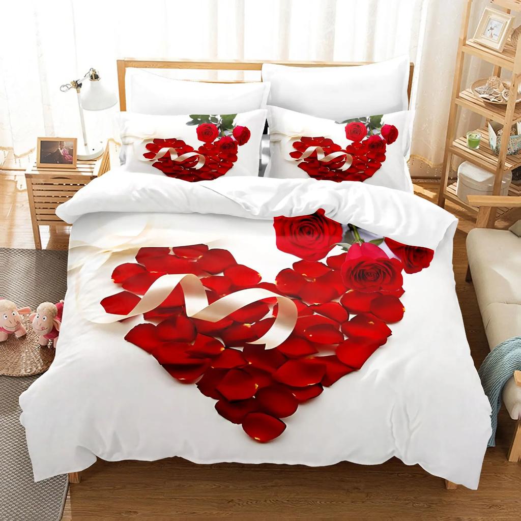 Comforter Chrysanthemum Queen Size Bedding Set Stylish Decor Pastoral Comforter + S Blossom Soft Microfiber