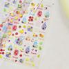 Juicy Red Jelly Tomato Nail Art Sticker Cute Bowknot Glitter Star 5D Fruit Self Adhesive Nail Art Decals for DIY