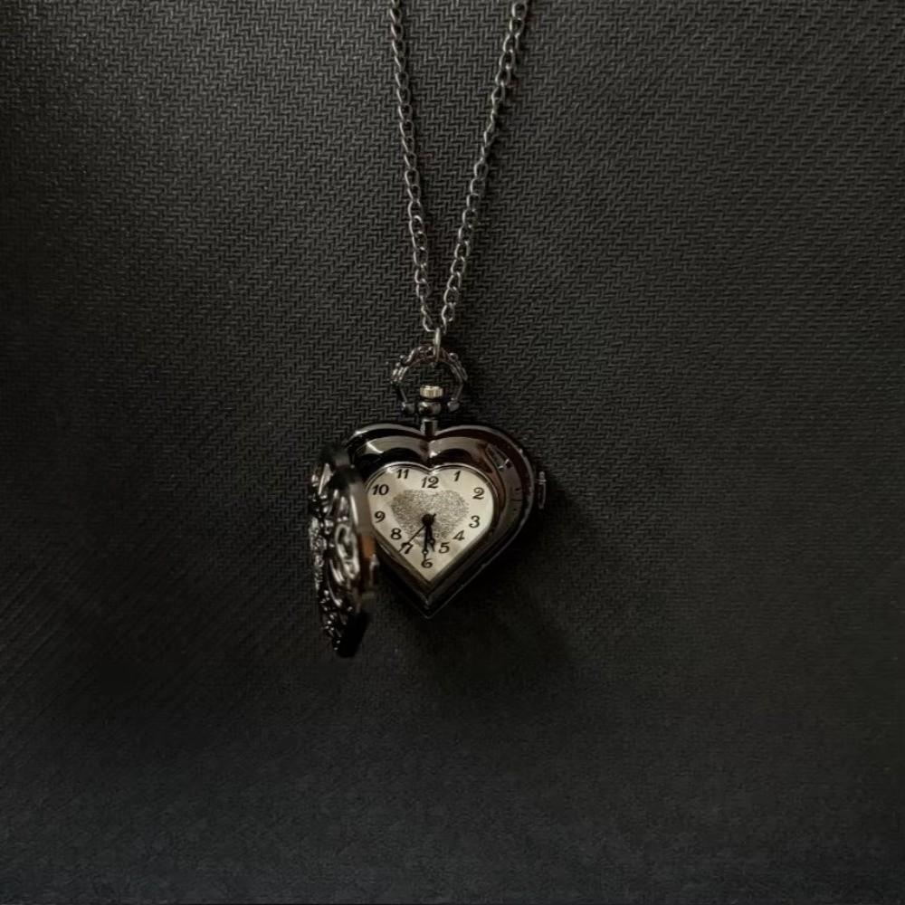 Модный Стиль Полый Сердечный Карманный Часовой Брелок Дизайн Подвеска Украшение Стимпанк Часы Пара