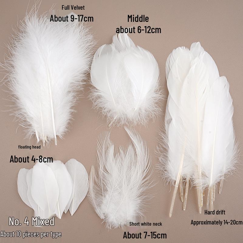 White Feathers for DIY Handmade Clothing & Jewelry Accessories