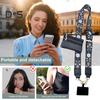 Mobile Phone Strap with Zippered Pouch Mini Card Holder Crossbody Shoulder Strap Wallet Adjustable Length Clip And Go Cellphone Hanging Strap