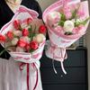 10pcs/set Pink Flower Packaging Bags Multiple DIY Materials Flower Wrapping Paper Photo Supplies Floral Material Packaging Gifts