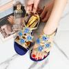 2025 New Comfortable Crystal Sandals Women's High Heels Fashion Summer Diamond Inlaid High-grade Beach Leather Shoes