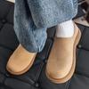 Men's New Retro Suede Casual Muller Shoes Fashion Lazy Boken Shoes Lazy One-pedal Leather Shoes Men