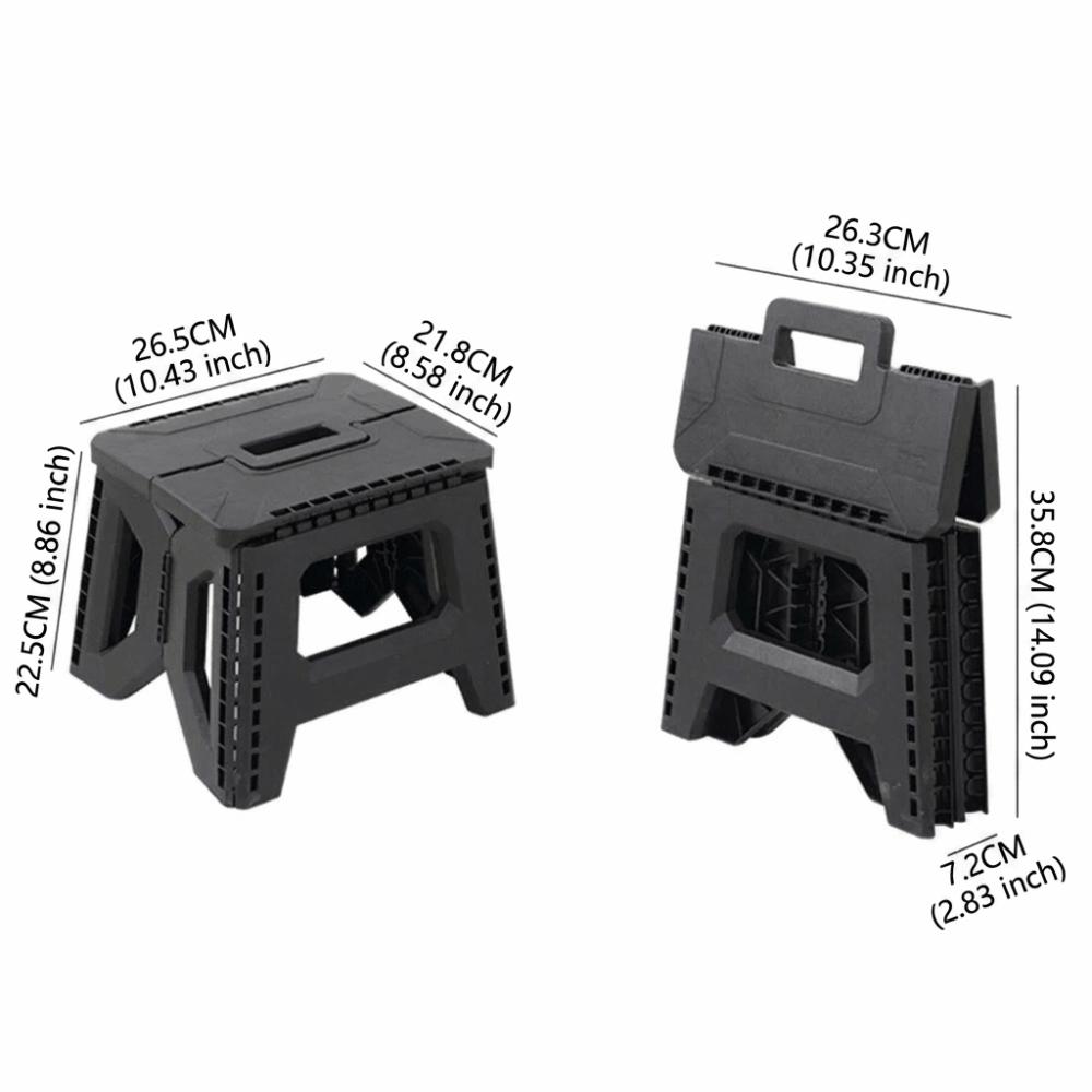 Heavy-Duty Folding Stool Collapsible Camping Stool Lightweight Step Chair  Picnic
