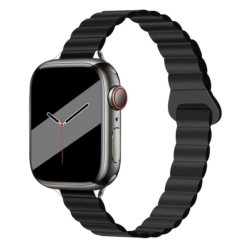 Женский тонкий силиконовый ремешок с магнитной застежкой для Apple Watch S11 10 46/42 мм 45 мм 44 мм Тонкие ремешки 38 мм 40 мм 41 мм Браслет iWatch SE 9 8 7 6