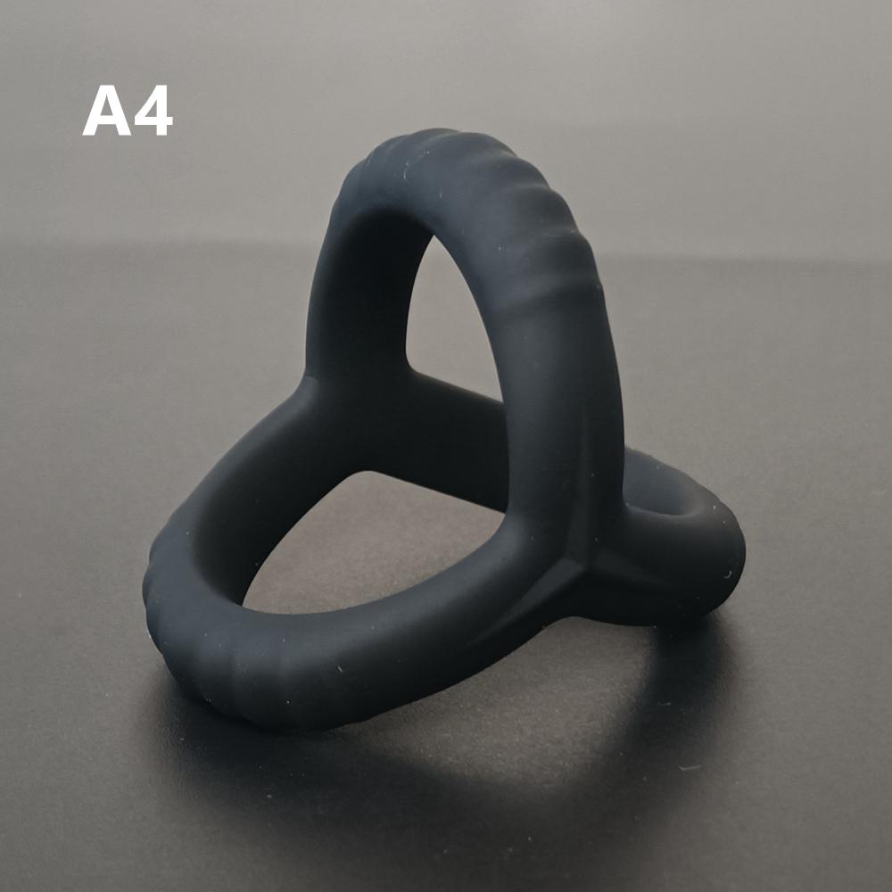 2 In 1 Men's Silicone Penis Ring Clitoris Stimulator Cock Ring Ejaculation Delay Penisring Erection Ring for Men Couples