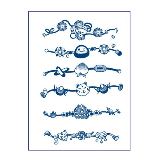 Растительные временные тату-наклейки Мультяшные изображения Временные татуировки Поддельные татуировки на тело, руку, грудь, плечо для полупостоянного боди-арта