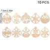 8/10Pcs Wooden Christmas Ornaments Snowflake Xmas Tree Hanging Balls Pendant with Rope DIY Unfinished Wood Craft Home Decoration