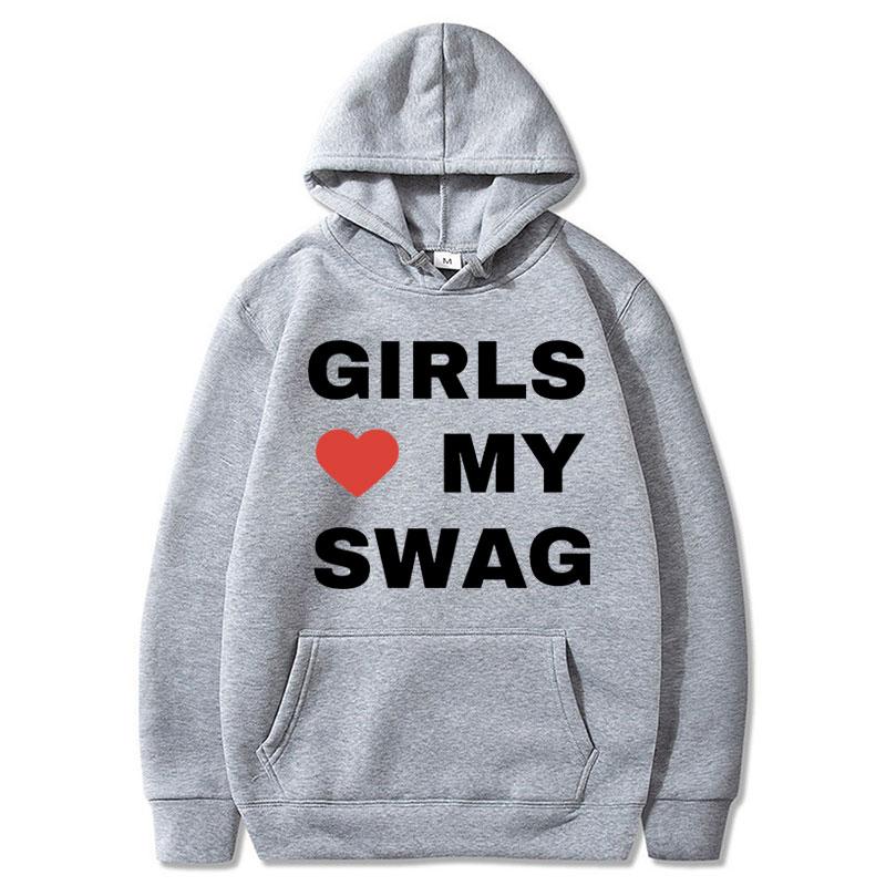 Худи с принтом рэпера Chief Keef 'Girls Love My Swag' Мужская мода Популярные повседневные толстовки Свободные худи Уличная одежда