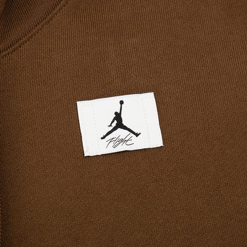 Jordan Толстовка Flight Fleece Hoodie с логотипом, женские топы, коричневые DQ4604-385