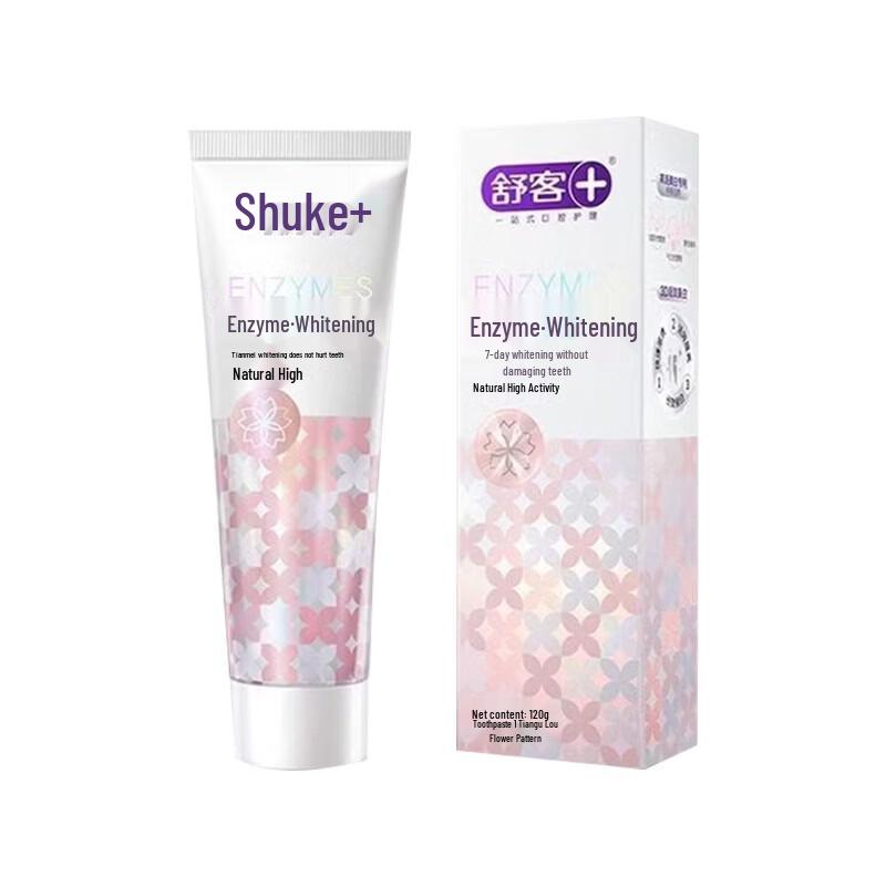 Отбеливающая зубная паста с ферментами Shuke