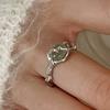 Foxanry Минималистичные серебряные кольца с камнями для женщин и пар, новая мода, креативный дизайн, геометрические, ювелирные изделия в подарок на день рождения