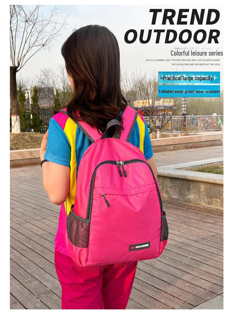 Унисекс легкий складной водонепроницаемый рюкзак для отдыха на природе: Портативная сумка для путешествий и альпинизма