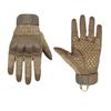 Tactile five-finger gloves with touchscreen, PU leather, non-slip, impact-resistant outdoor hunting and shooting protective gear