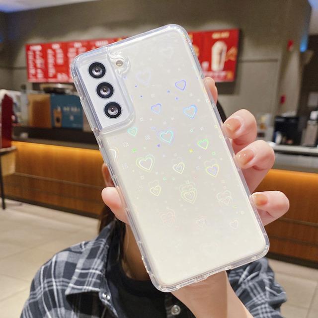 Для Xiaomi Redmi Note 10 Pro чехол с градиентным лазером Love Heart Funda для Redmi Note 11 10 8 9 7 Pro 9S 10S 9T для Poco X3 M3 M4 Pro