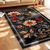 Цветочный ковер, машинная стирка, нескользящая основа, устойчивый к пятнам коврик для гостиной, кухонный коврик и напольный коврик, коврик для спальни