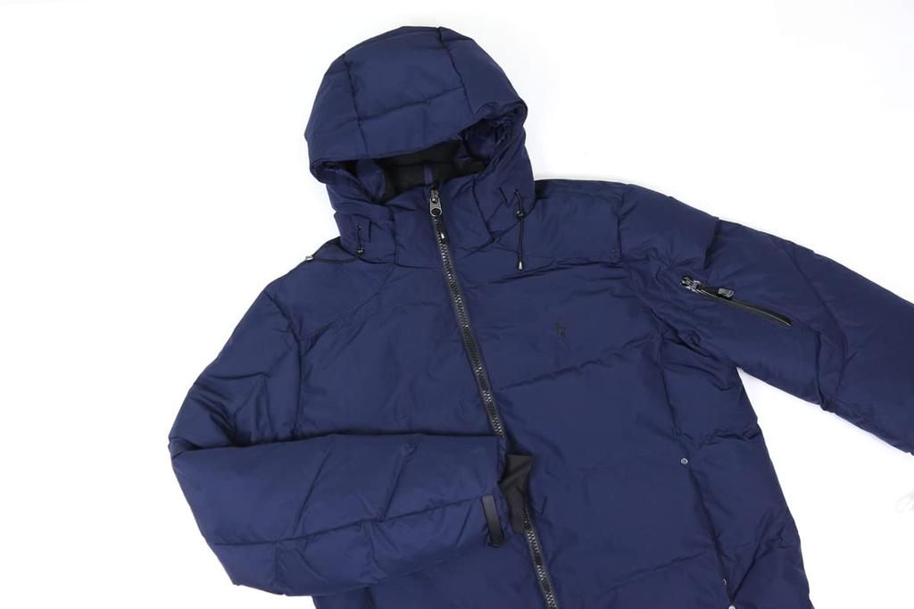 Polo Ralph Lauren Пуховик Рипстоп с Вышивкой Pony Размер AVIATORNAVY Мужская Куртка/Парка на Полной Молнии, XL, (Код продукта 0101971)