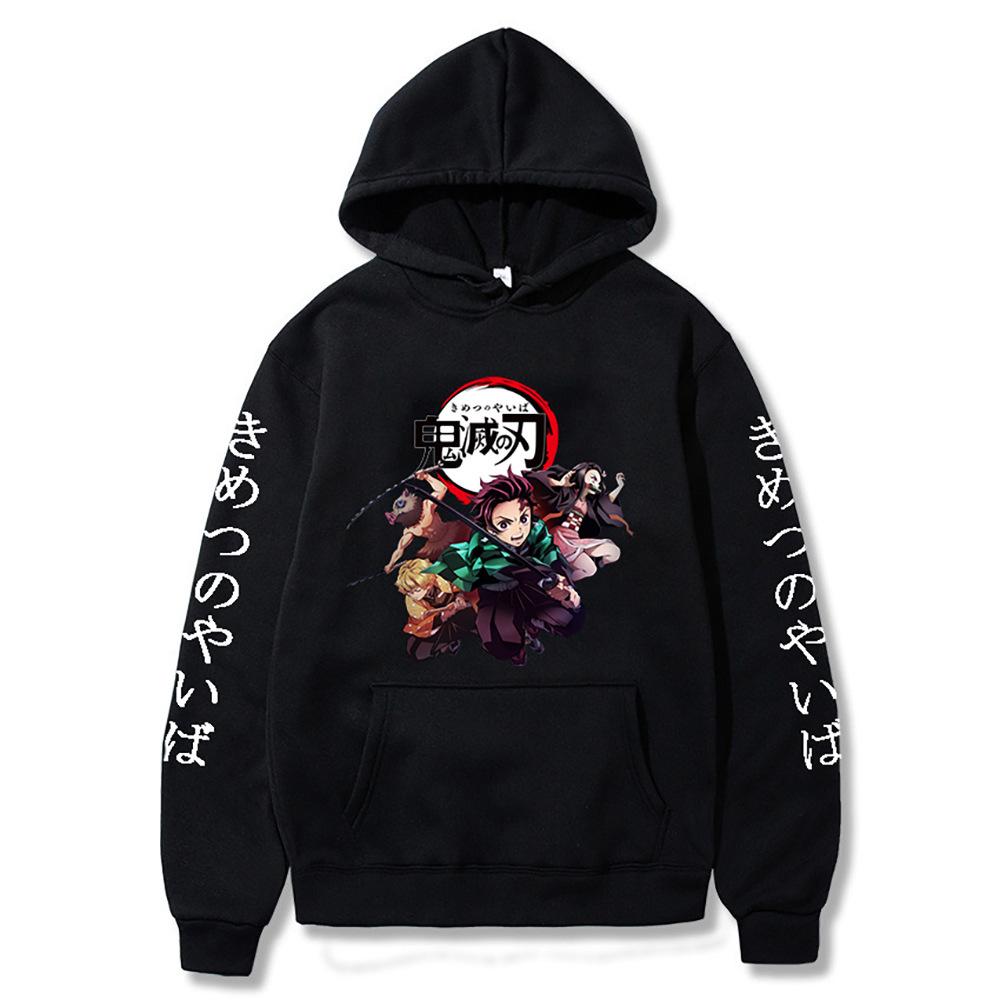 Fashion Japanese Anime Kamado Nezuko Demon Slayer Cool Women Hoodie Funny Winter Casual Cartoon Long Sleeve Sweatshirt