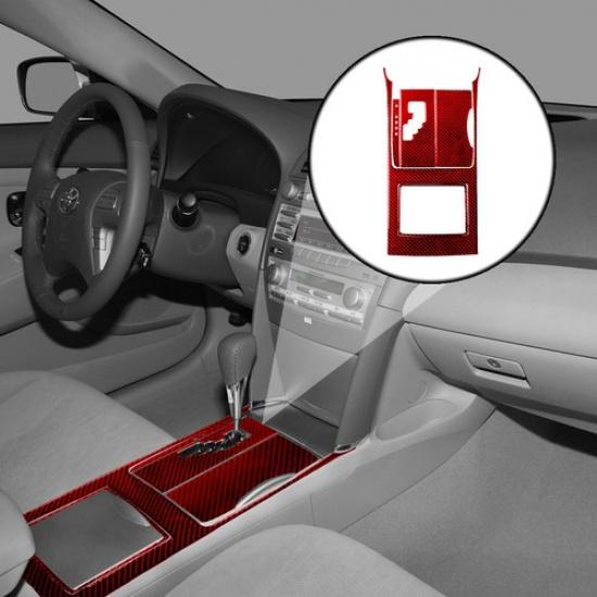 5 шт. Красная накладка на рычаг автоматической коробки передач из углеродного волокна для Toyota Camry Hybrid