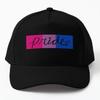 Bisexual Pride Handwritten Cursive Scr  Baseball Cap Hat Outdoor Women Snapback Casual Bonnet  Casquette Summer Mens Fish Sport